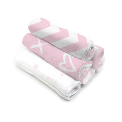 Kushies Ultra Soft Baby Washcloths/Towels, 6 Pack, Pink