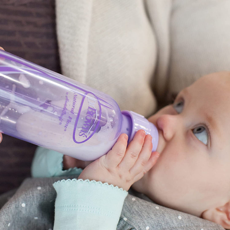 Dr. Brown's Natural Flow Anti-Colic 8oz. Bottles, 6 Pack, 3 Lavender - 3 Pink