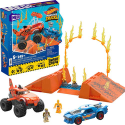 MEGA Hot Wheels Tiger Shark Chomp Course monster truck building set with 2 figures