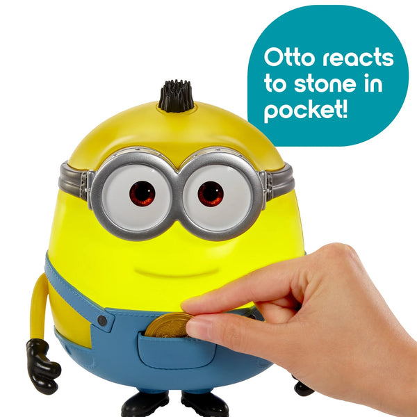 Minions Babble Otto Action Figure, 35+ Sounds & Reacts to Motions