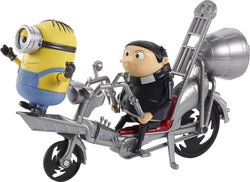 Minions Toy: The Rise of Gru Movie Moments Pedal Power Gru & Stewart with Bike