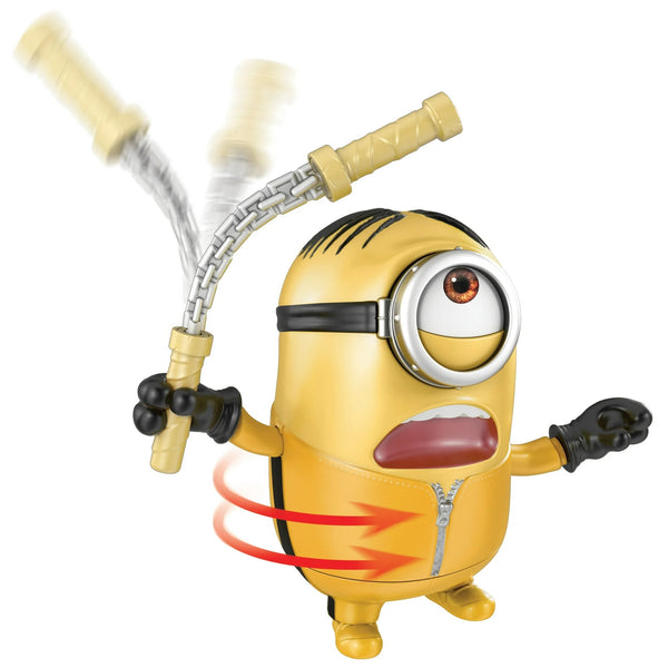 Minions Toy: Rise of Gru Action Figure, Mighty Minions Stuart with Sounds and Motion, 7-inch