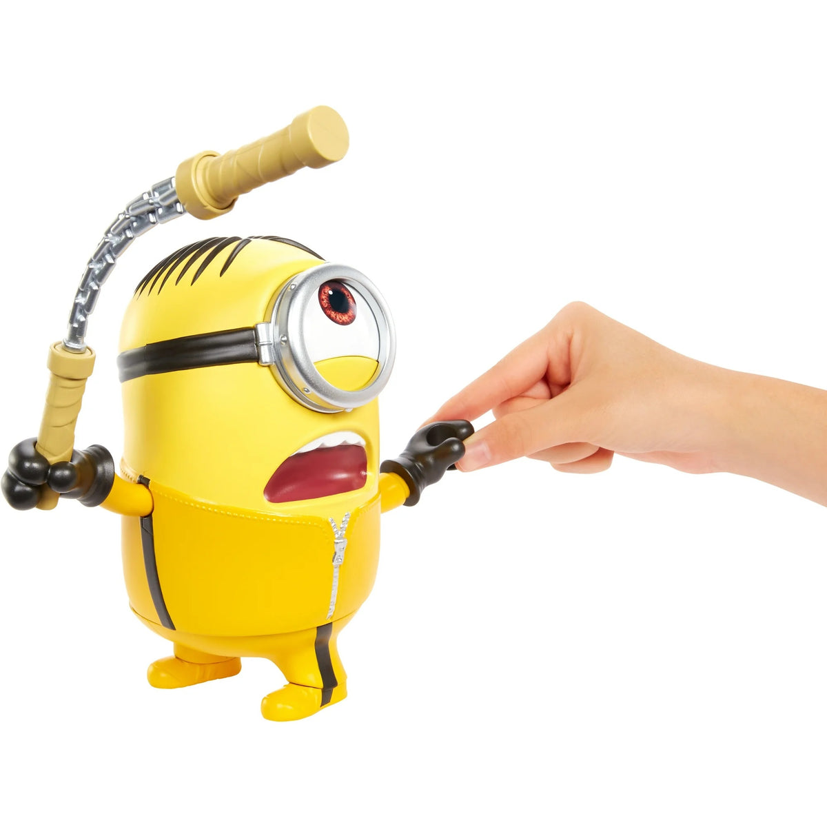 Minions Toy: Rise of Gru Action Figure, Mighty Minions Stuart with Sounds and Motion, 7-inch