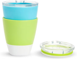 Munchkin Splash Toddler Cup & Lid, 2 Pack Blue/Green
