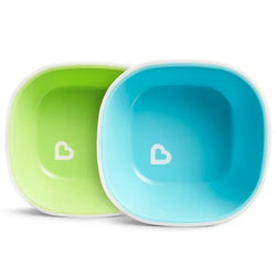 Munchkin Toddler Splash Bowls, 2 Piece, Blue/Green