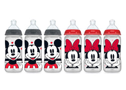 NUK Smooth Flow Anti Colic Baby Bottle, Mickey & Minnie Mouse, 10 oz, 6 Pack