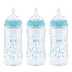 NUK Smooth Flow Anti Colic Baby Bottle, Stars, 10 oz, 3 Pack