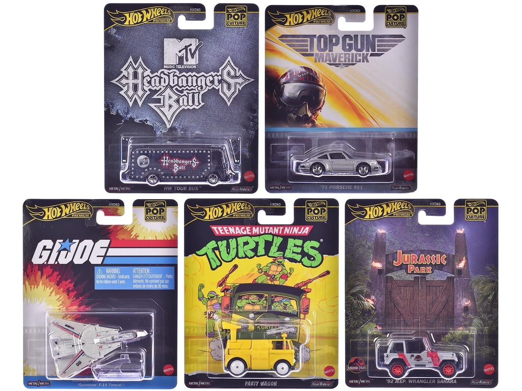 Hot Wheels Pop Culture 2025 Set K Premium Series 5 piece diecast model cars