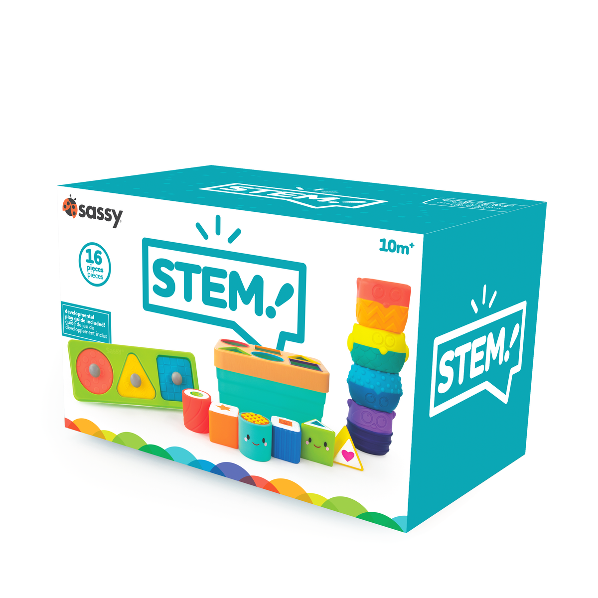 Sassy STEM Baby Box gift set packaging
