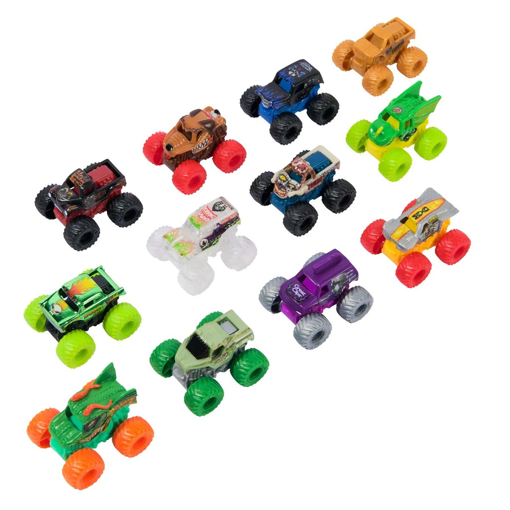 Monster Jam Official Mini Collectable Monster Trucks Pack of 12 - 1:87 Scale