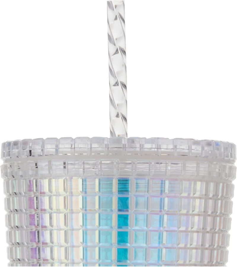 Wonder Woman Diamond Studded Tumbler with Straw, Double Wall Insulated, 20oz