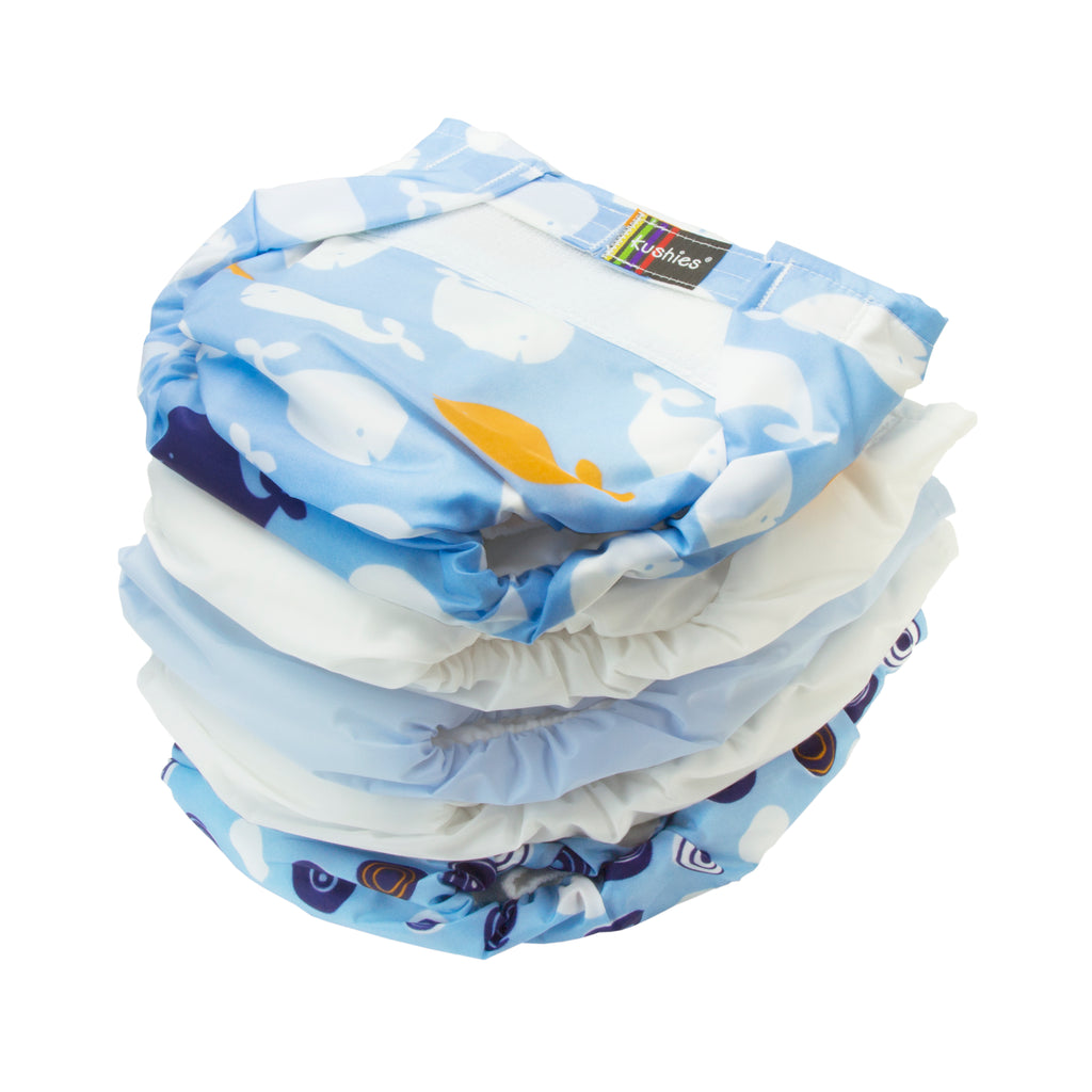 Kushies Ultra Lite Reusable Diapers, 5 Pack, Boys