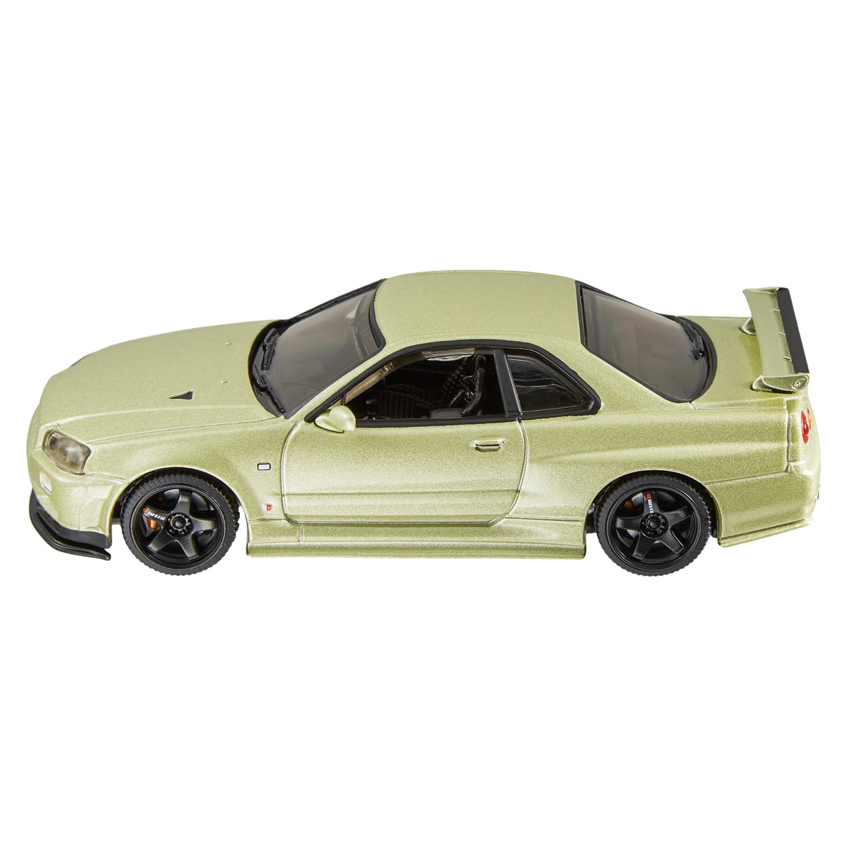 Hot Wheels Premium 1:43 Scale Real Riders Nissan Skyline GT-R BNR34 V-Spec II Nür with NISMO Parts Die-Cast Car