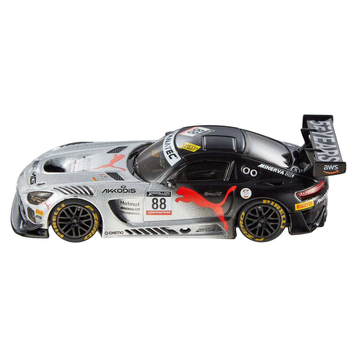 Hot Wheels Premium 1:43 Scale Real Riders Mercedes-AMG GT3 (Style 2) Die-Cast Car - view 4