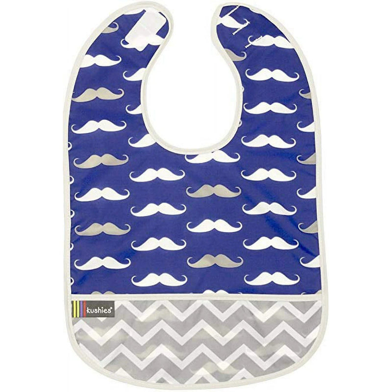 Kushies Cleanbib 3 Pack Boy Blue whale Bear