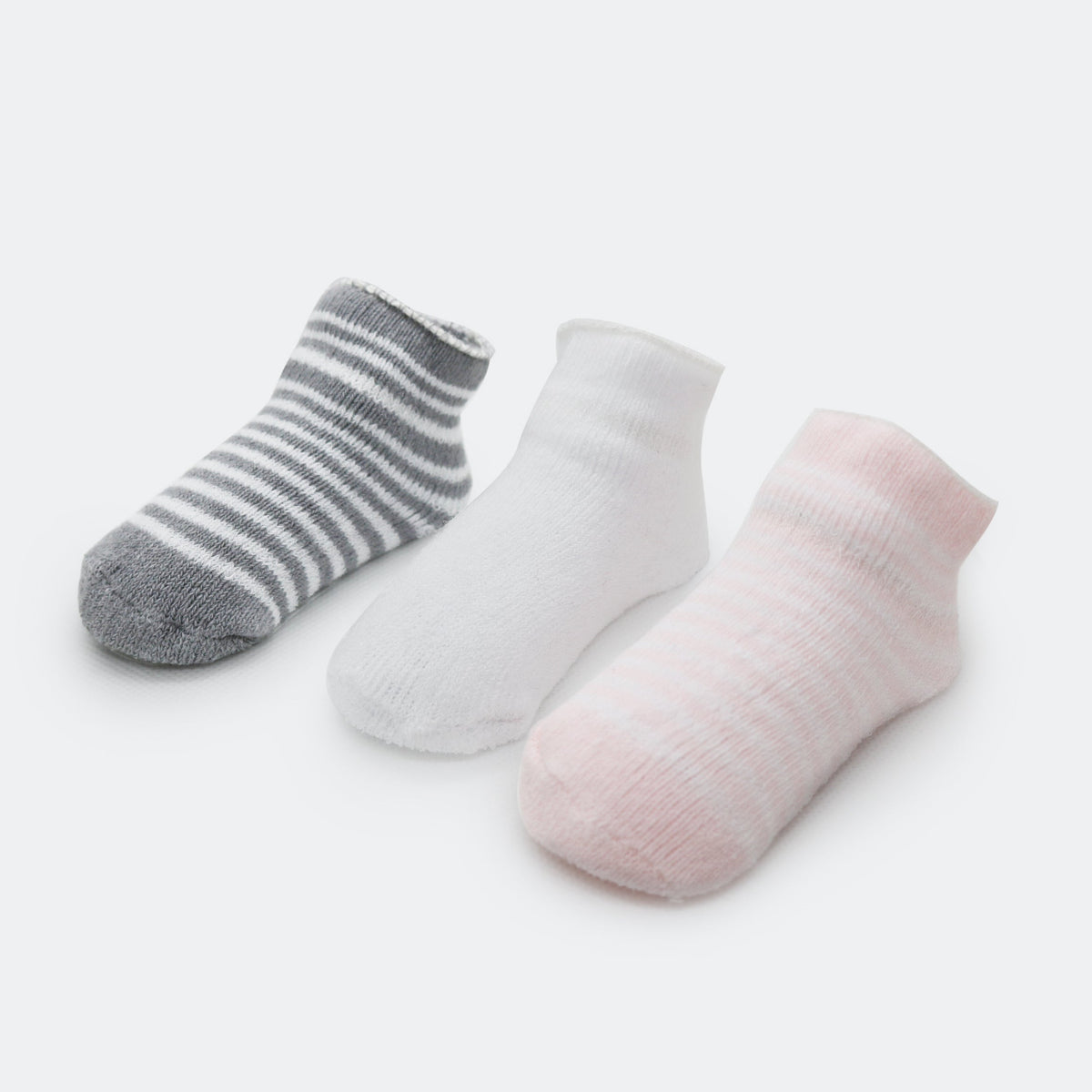 Kushies Newborn Terry Socks, 6 pack, Pink