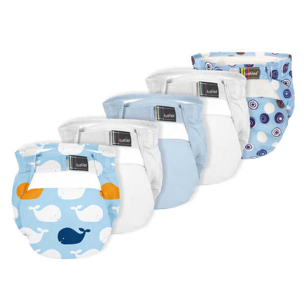 Kushies Ultra Lite Reusable Diapers, 5 Pack, Boys - view 2