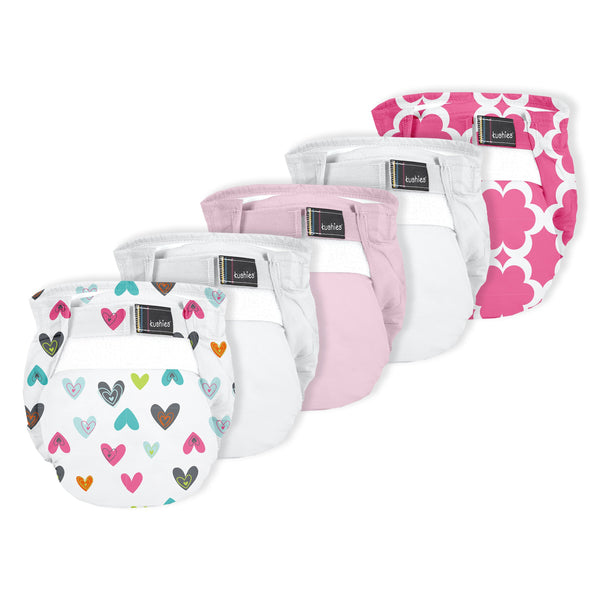 Kushies Ultra Lite Reusable Diapers, 5 Pack, Girls - view 2