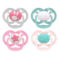 Dr. Brown's Advantage Symmetrical Pacifier with Air Flow - Pink - 4-Pack - 6-18m