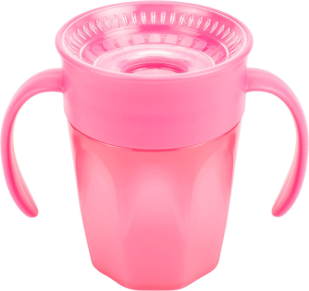 Dr. Brown's Cheers 360 Spoutless Training Cup, 6m+, 7 Ounce, Pink