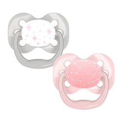 Dr. Brown's Advantage Symmetrical Pacifier with Air Flow - Pink - 2-Pack - 0-6m