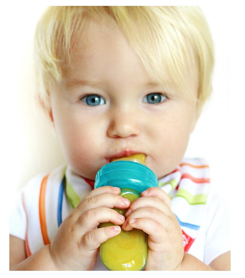NUBY EZ Squee-Z Silicone Self Feeding Baby Food Dispenser - Color may vary