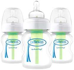 Dr. Brown's Options+ Wide Neck Bottle, 3 Pack, Clear, 5 oz