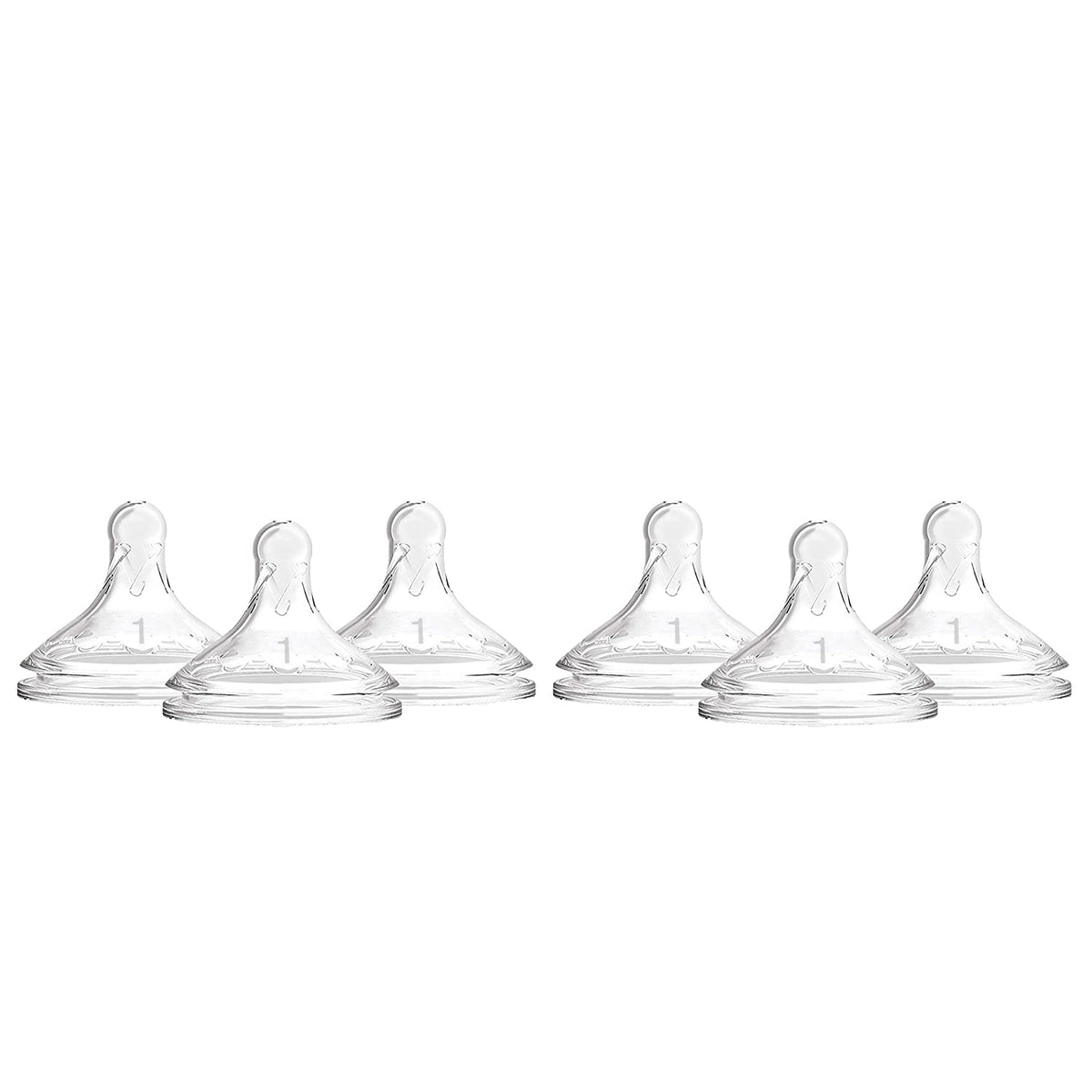Dr. Brown's Options+ Wide-Neck Baby Bottle Nipple, Level 1 (0 Months+), 6 Pack