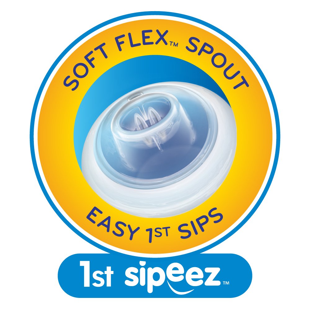 Nuby No-Spill Grip N' Sip Blue Soft Spout Sippy Cup, 8 fl oz 