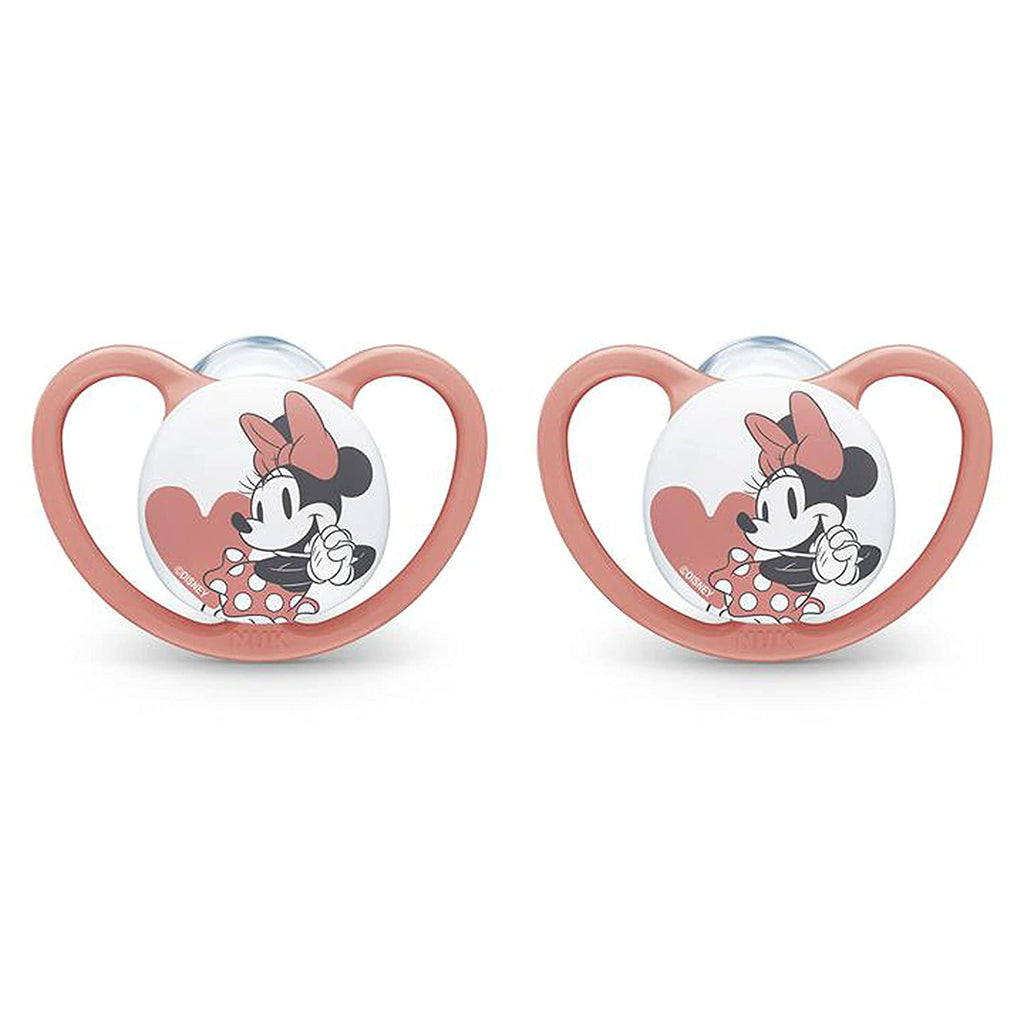 NUK Space Minnie Mouse Pacifiers, 0-6M, 2 pack
