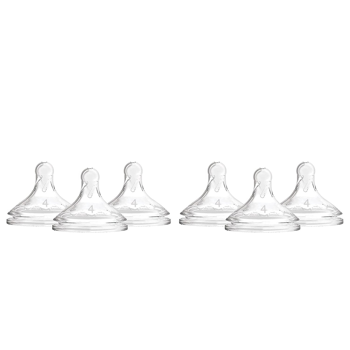 Dr. Brown's Options+ Wide-Neck Baby Bottle Nipple, Level 4 (9 Months+), 6 Count