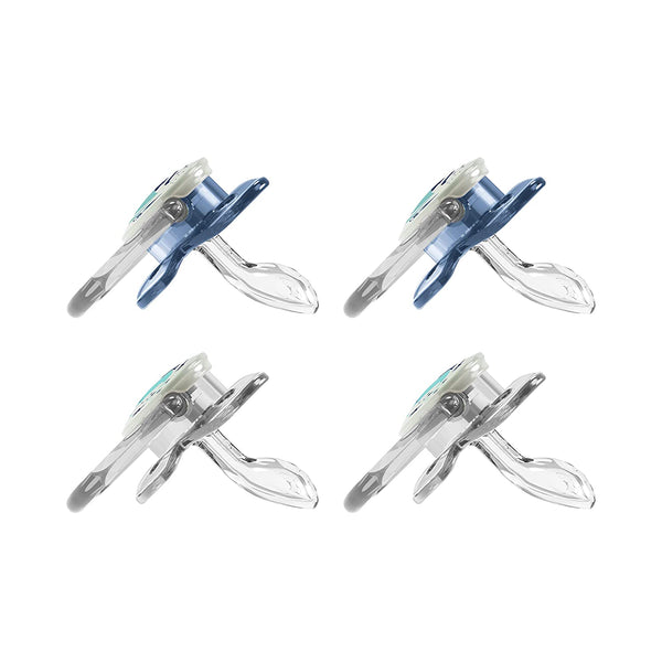 Dr. Brown's PreVent Orthodontic Baby Pacifier, Stage 2, 6-18m, 4-Pack, Glow in the Dark - Blue