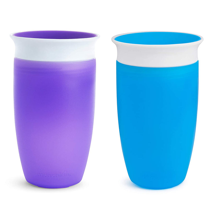 Munchkin Miracle 360 Sippy Cup, Blue/Purple, 10oz, 2 Pack