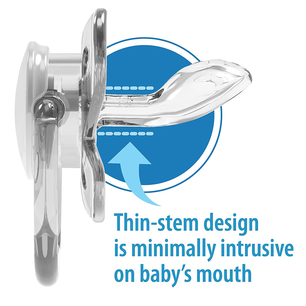 Dr. Brown's PreVent Orthodontic Baby Pacifier, Stage 2, 6-18m, 4-Pack, Glow in the Dark - Blue