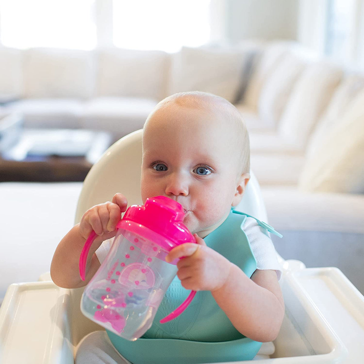 Dr. Brown's Baby's First Straw Cup Sippy Cup with Straw - Pink - 9oz - 6m+