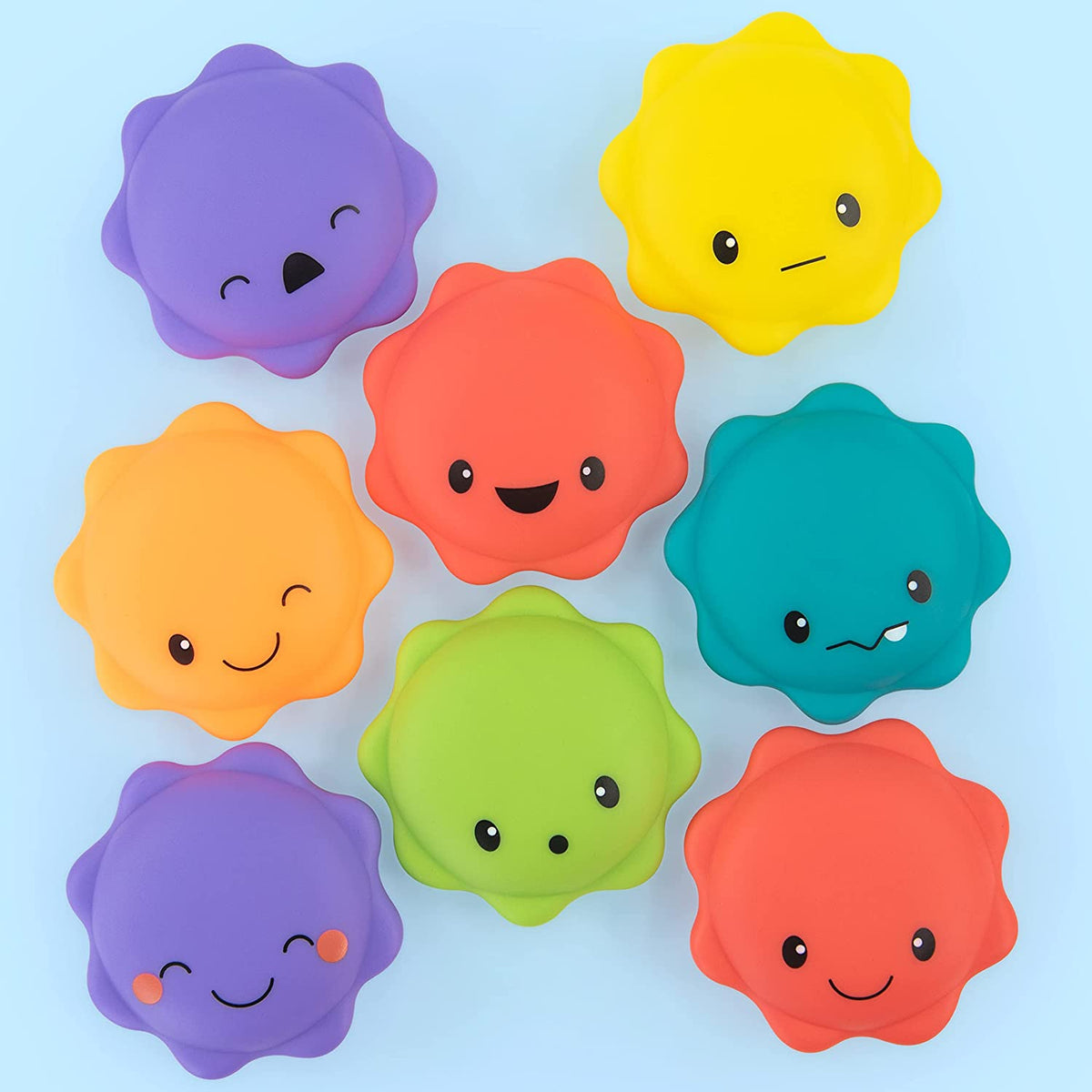Sassy Macaron Bath Squirter Toys, 8 Piece