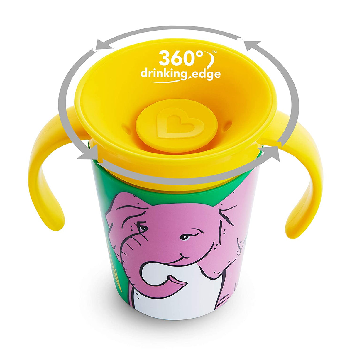 Munchkin Miracle 360 WildLove Trainer Cup, 6 Oz, Elephant