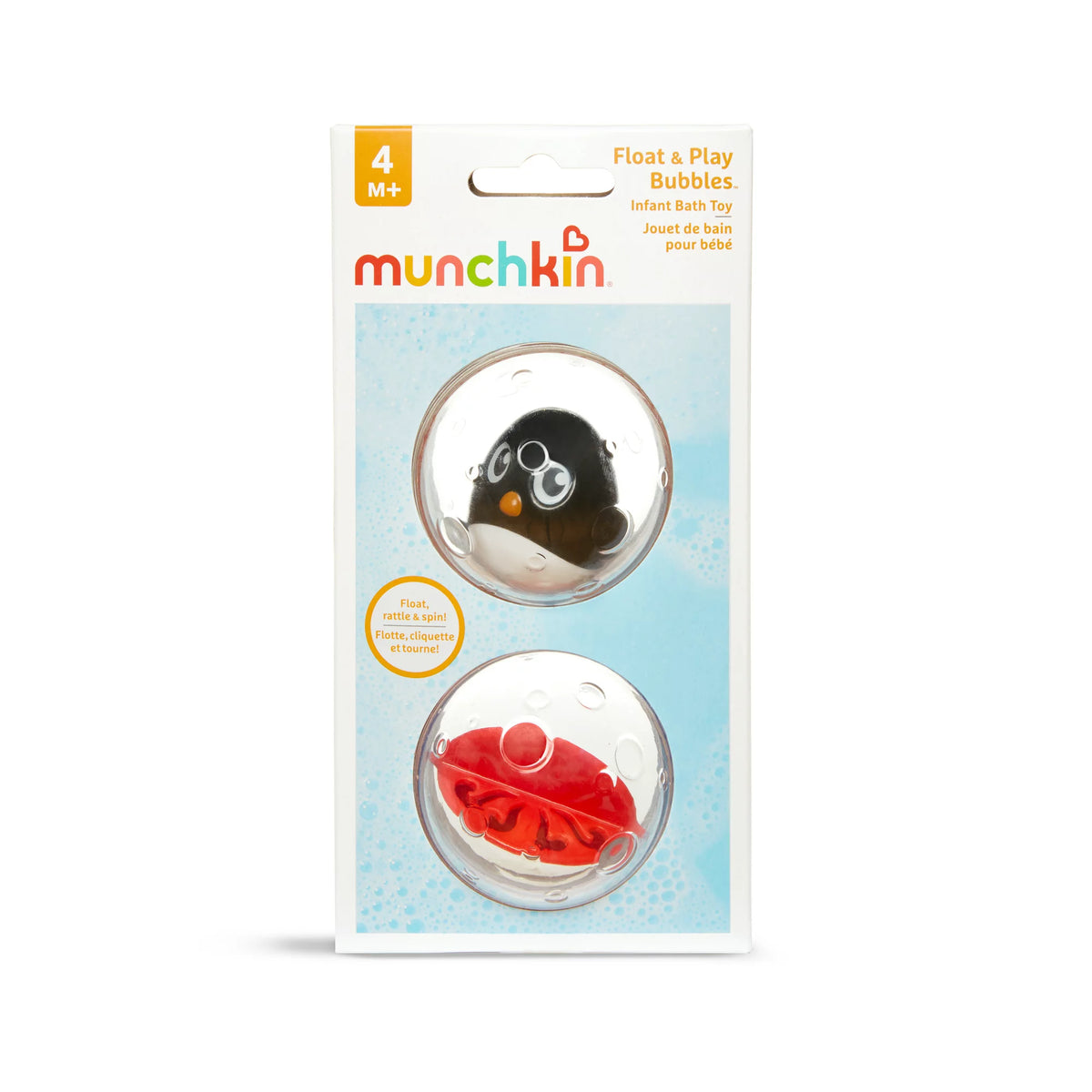 Munchkin Float & Play Bubbles Baby Bath Toy, 2 Pack