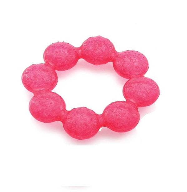 Nuby IcyBite Soother Ring Teether, Red, 2 Count