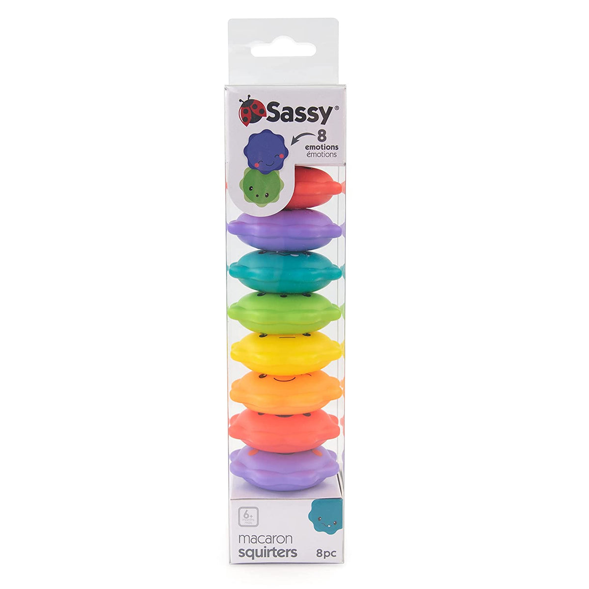 Sassy Macaron Bath Squirter Toys, 8 Piece