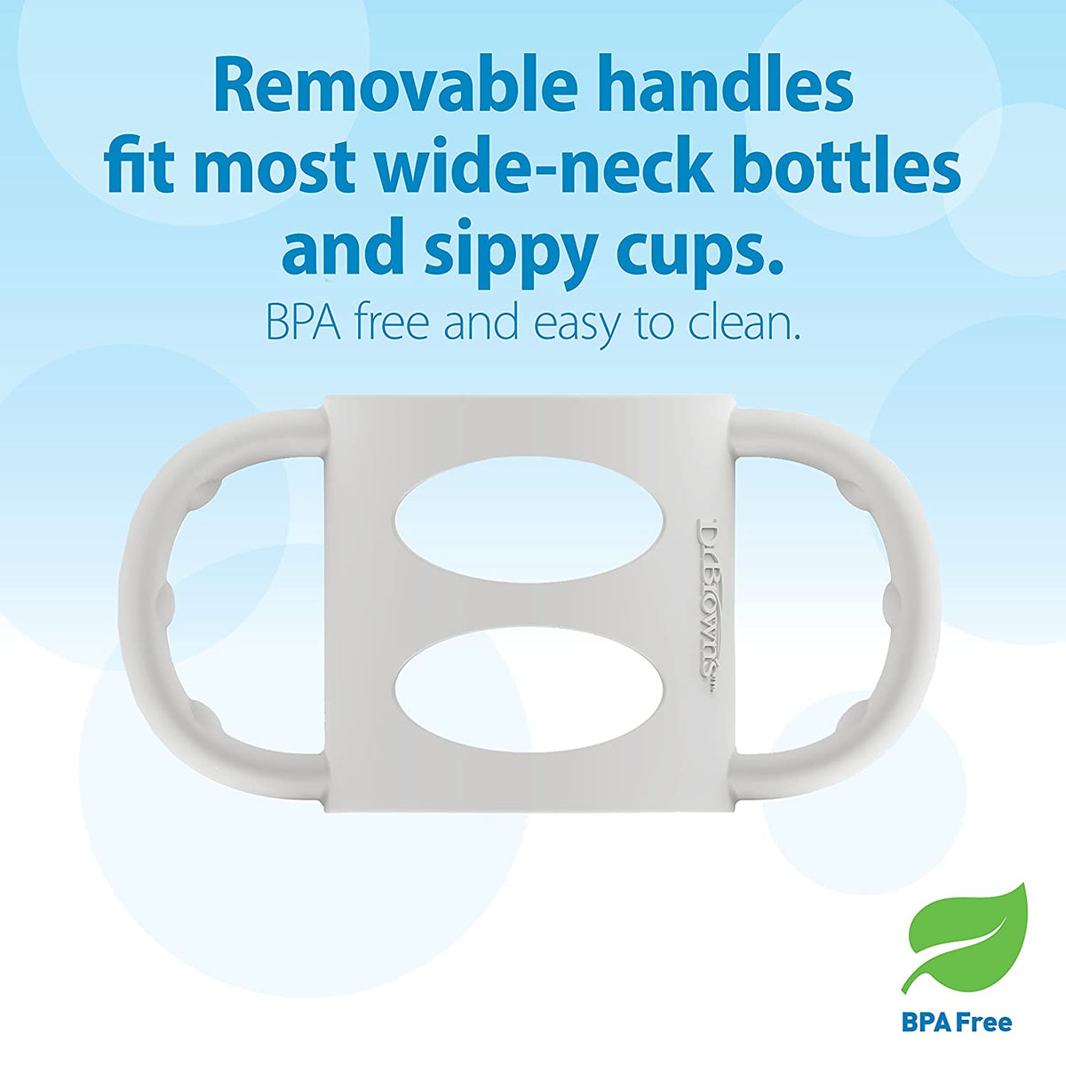 Dr. Brown's Milestones Narrow Sippy Bottle with 100% Silicone Handles, Easy-Grip Bottle with Soft Sippy Spout