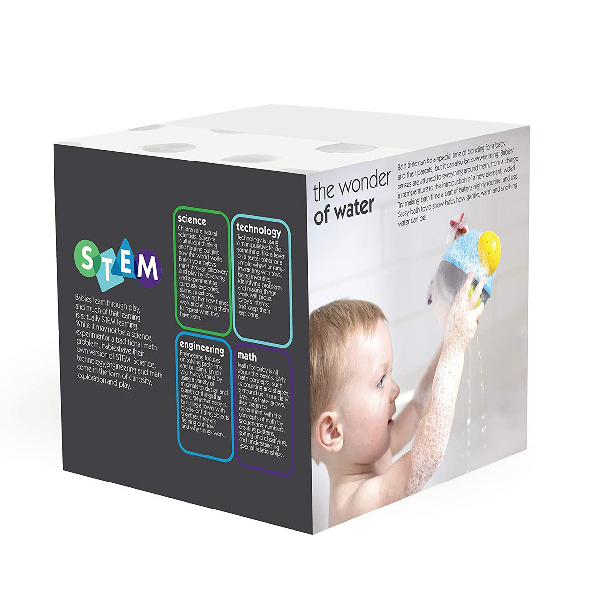 Sassy Rain Shower Bath Ball STEM Bath Toy, 6+ Months