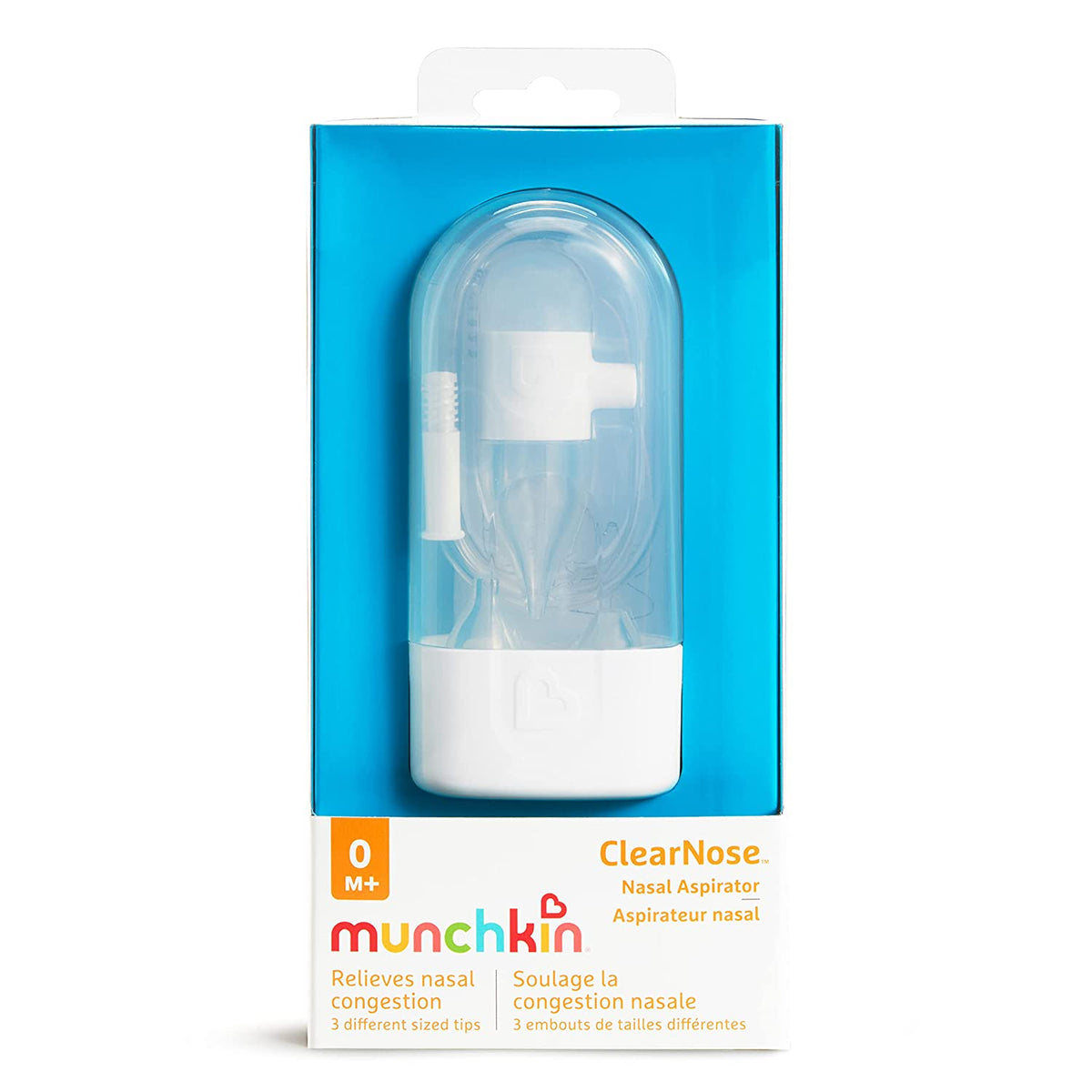 Munchkin Clear Nose Baby Nasal Aspirator, White, 5 Piece Set (Pack of 1)