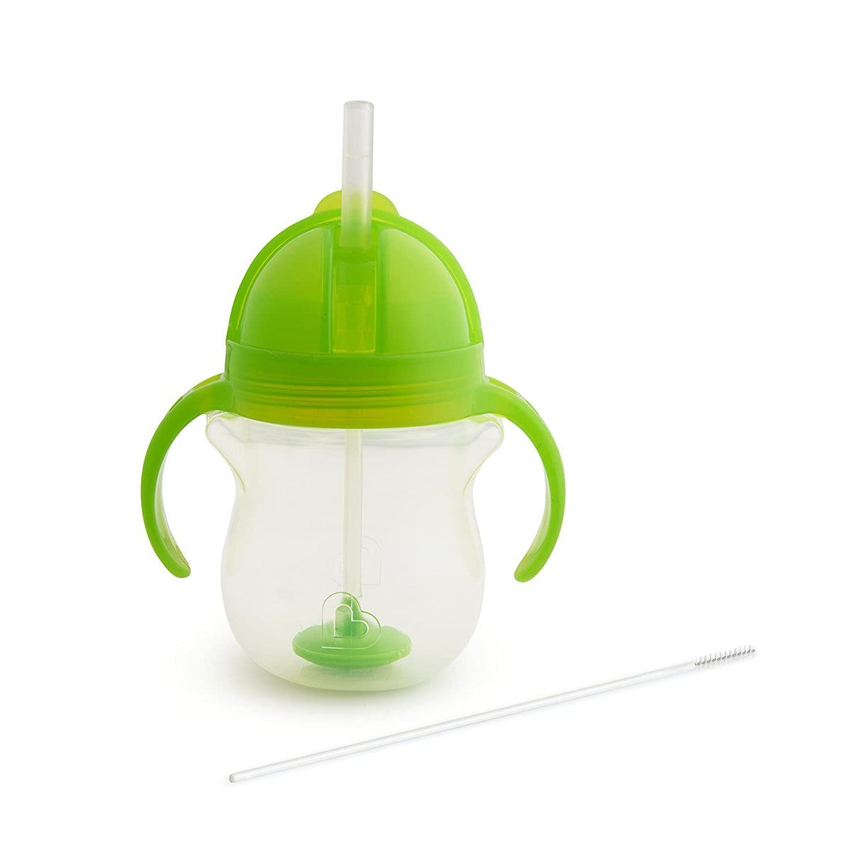 Munchkin Click Lock Weighted Straw Cup, 7 Ounce, Blue/Green, Pack of 2