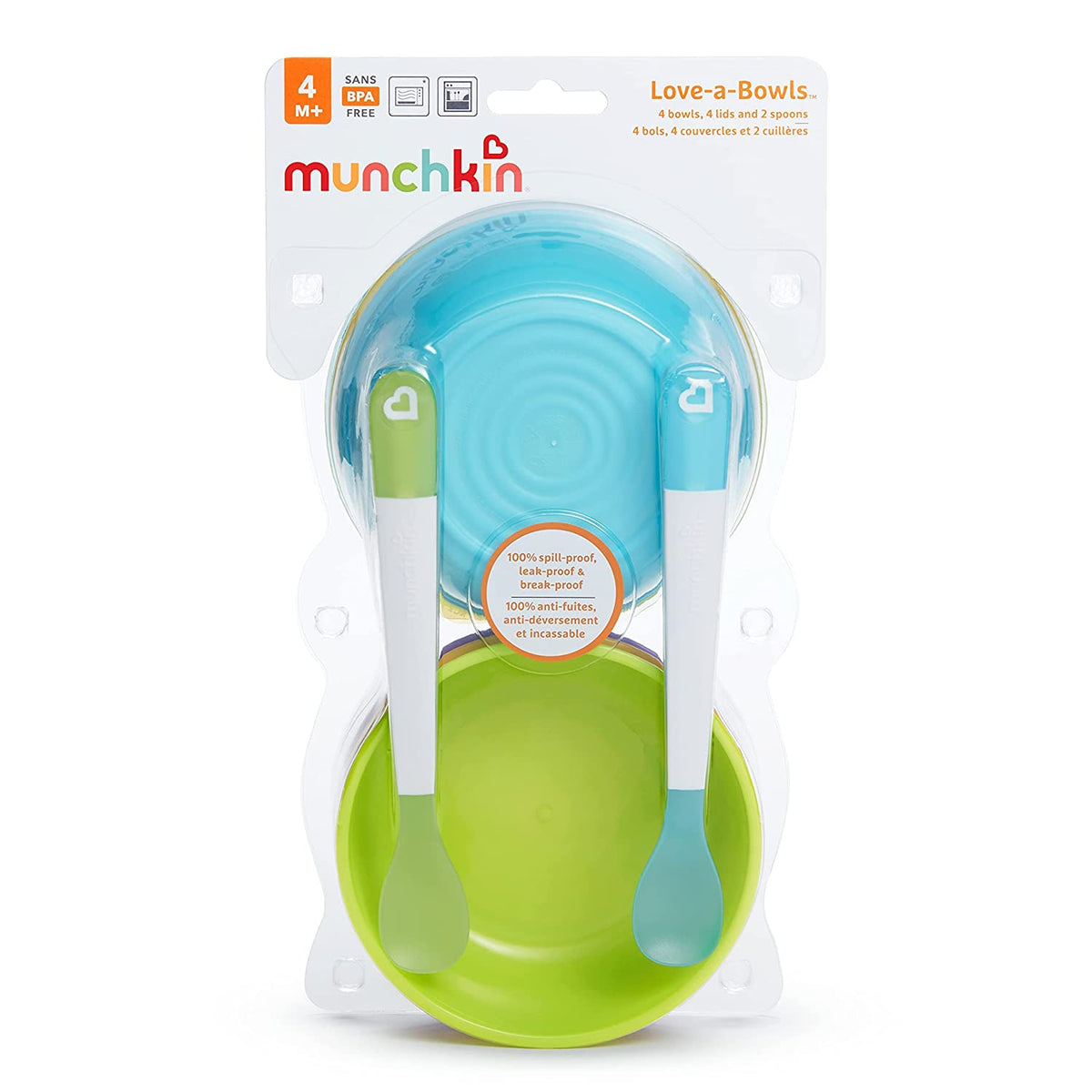 Munchkin Love-a-Bowls 10 Piece Feeding Set, Multicolor