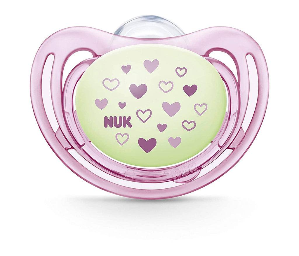 Nuk - Pacifier Airflow Glow in Dark, Girl, Size 1