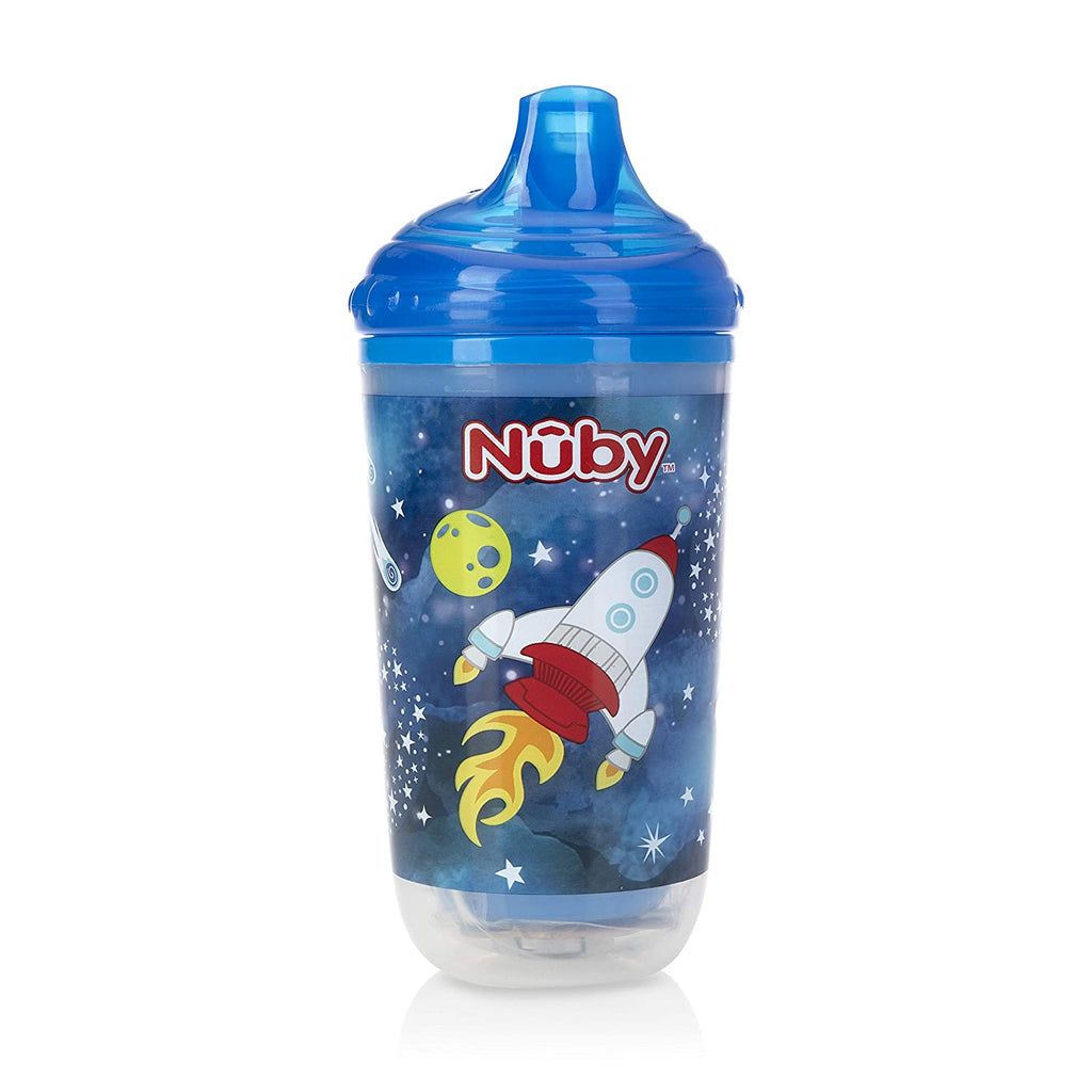 Holiday Time Plastic Light-up Snowman Blue Sippy Cup Tumbler Straw 310 mL  (NEW)