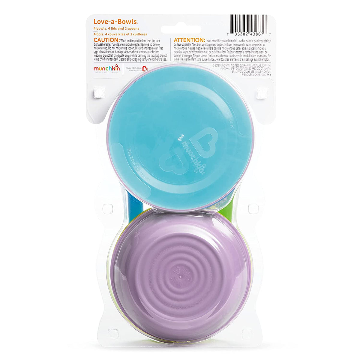 Munchkin Love-a-Bowls 10 Piece Feeding Set, Multicolor