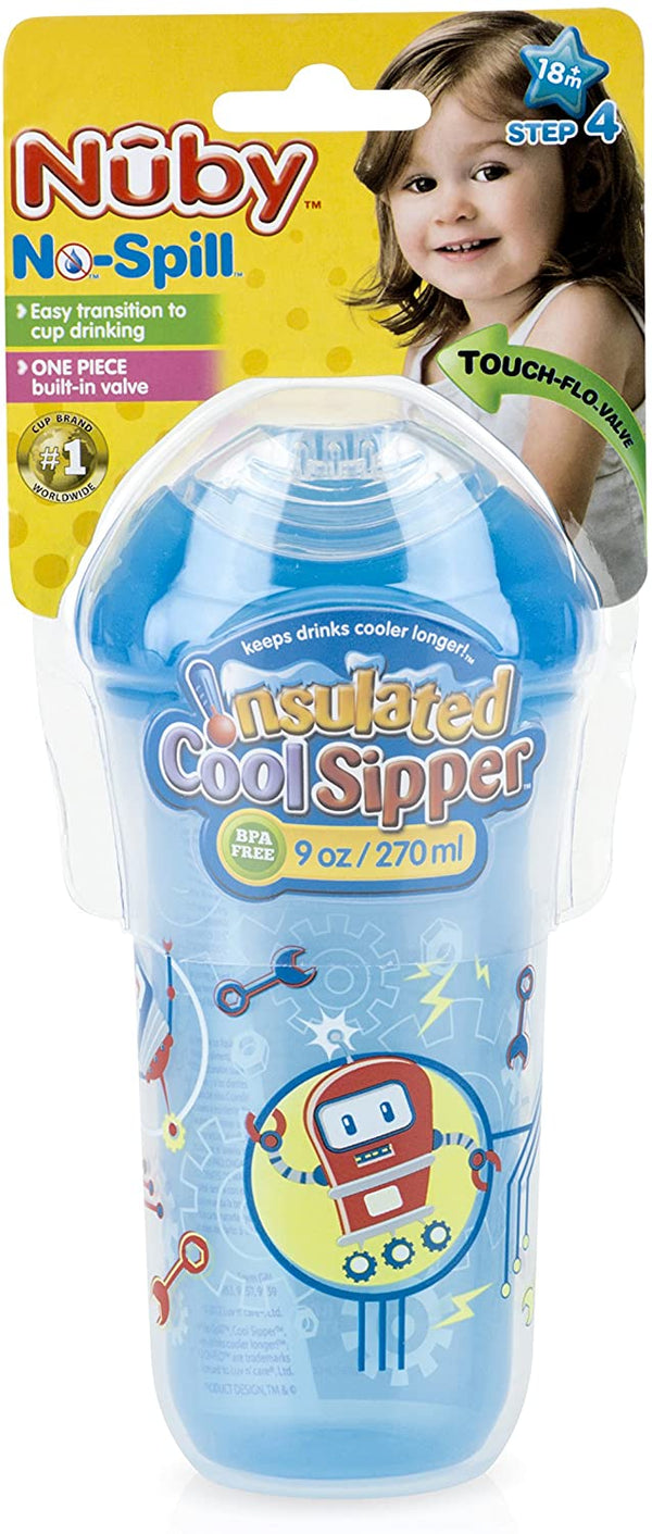 No-Spill Dual-Flo Valve Sippy Cup, 9 Oz, Color May Vary