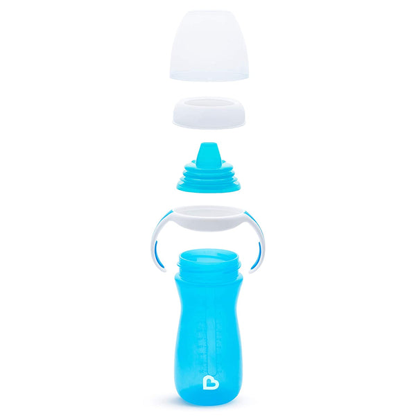 Munchkin Gentle Transition Sippy Cup with Removable Trainer Handles, 10 oz, Blue